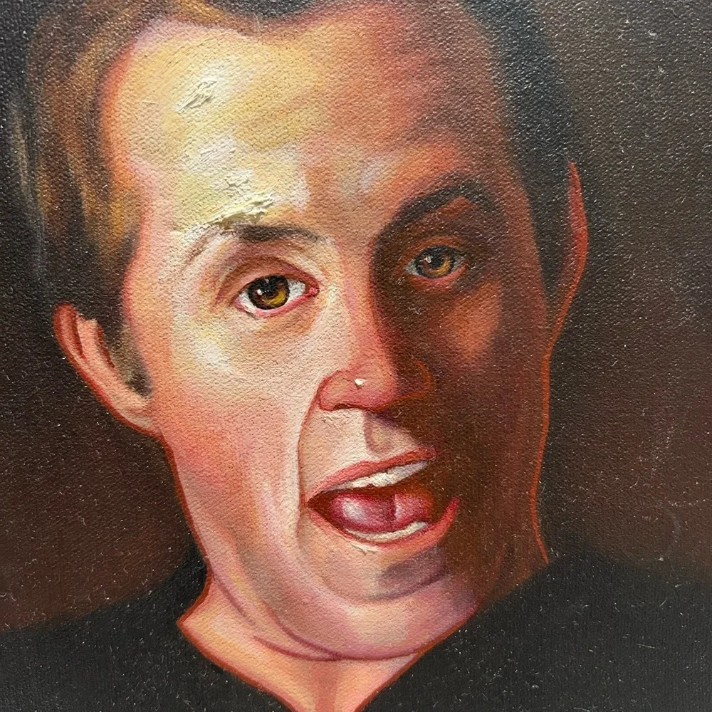 Vintage oil painting titled Head of a Man ll, Head of an Actor. - Picture 3 of 9